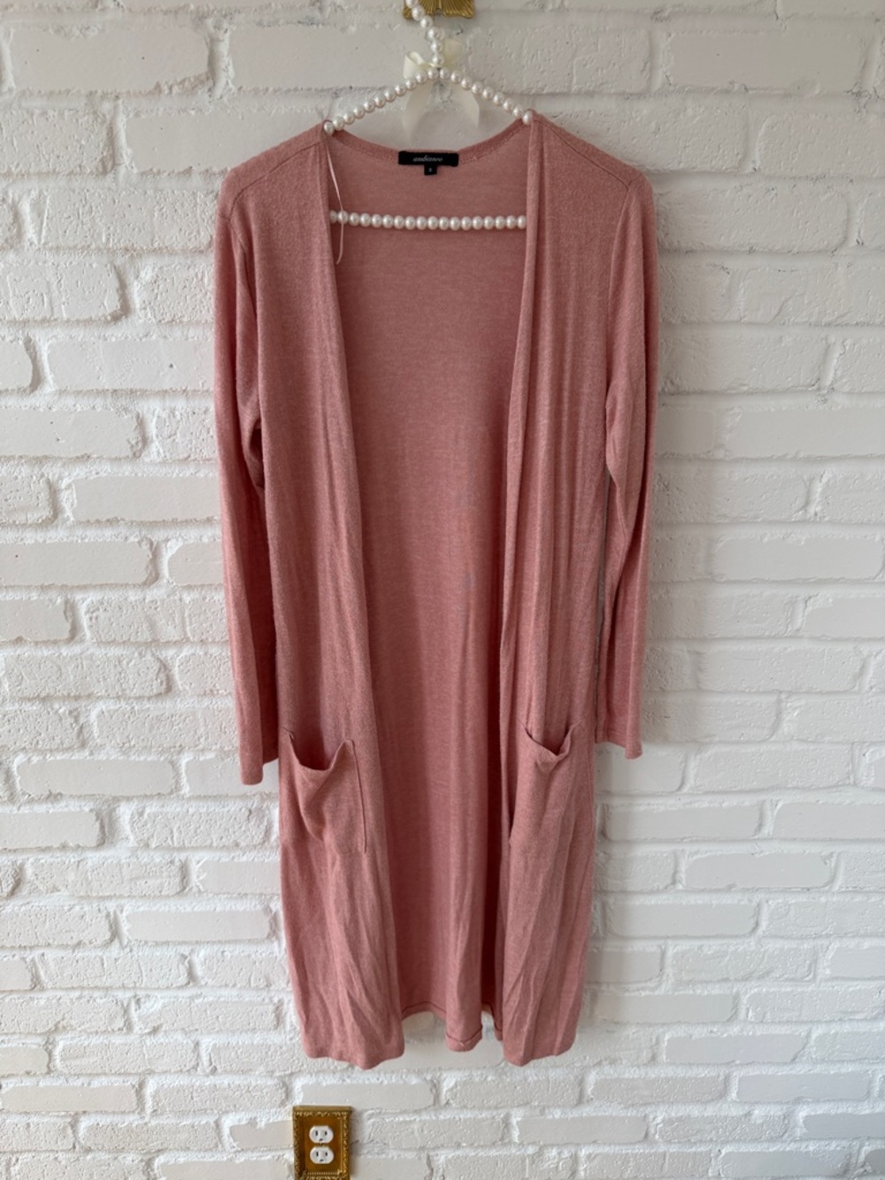 Ambiance Dusty Rose Open Front Cardigan